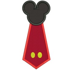 Mickey Mouse Tie Applique Machine Embroidery Design